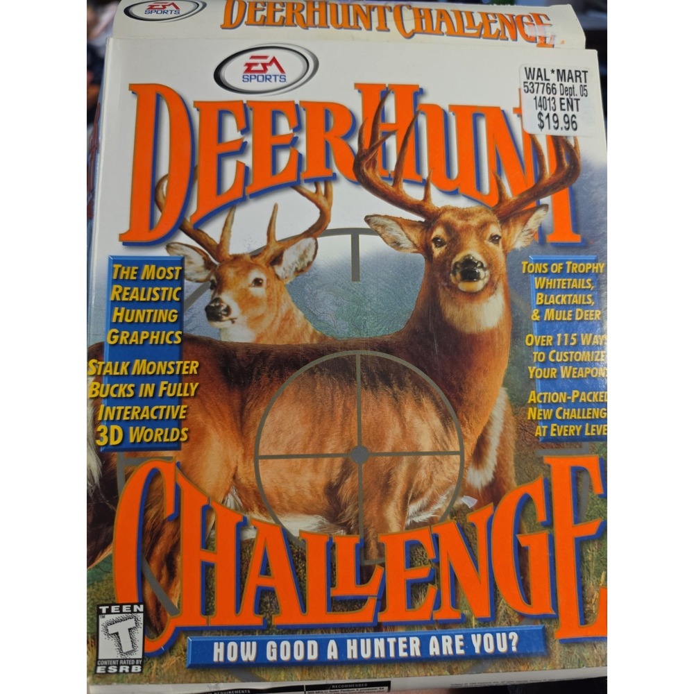 Deer Hunt Challenge EA Sports - PC Game Big‎ Box CD Rom Windows 98/95 Vintage
